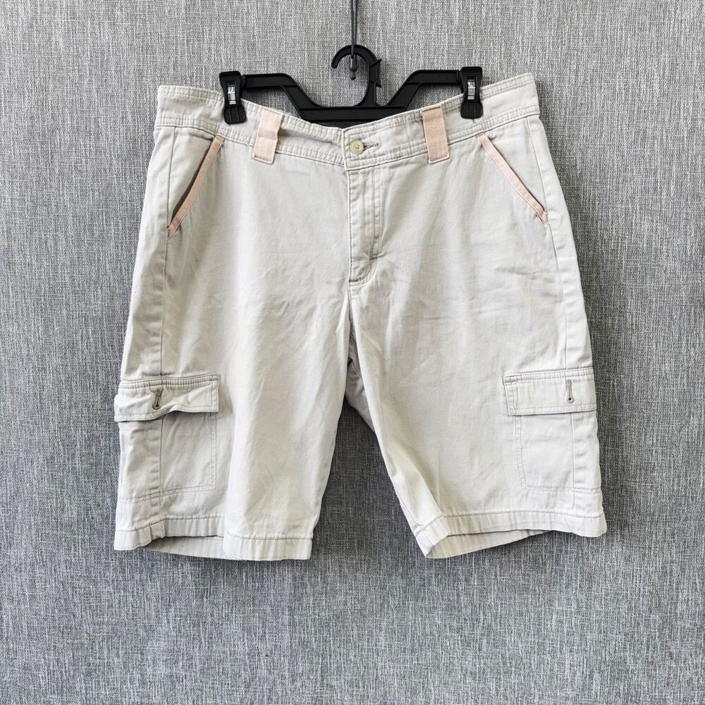 Riders by Lee Women’s Utility Cargo Shorts Size 14M Khaki Pink Gorpcore Summer